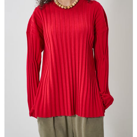 【YENN】[Y261-91014] RIB KNIT LONG TEE