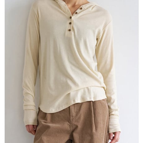 【YENN】[Y263-82085] HENRY HOODIE LONGTEE