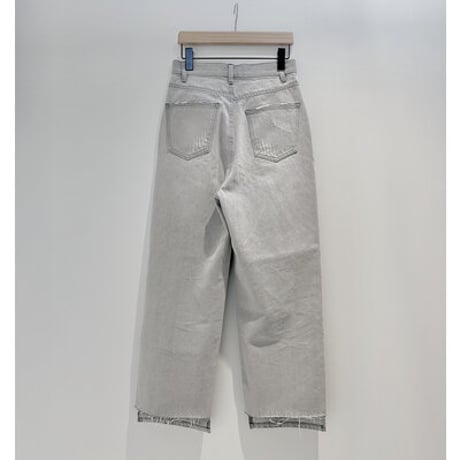 【YENN】[Y252-31067] HIGH RISE TUCK WIDE（ライトグレー）
