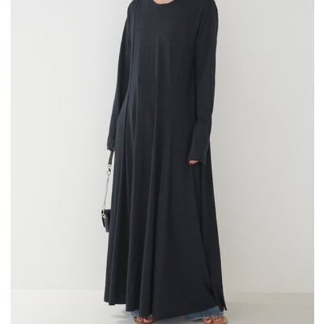 【YENN】[Y254-51135] SLUB FLARE DRESS