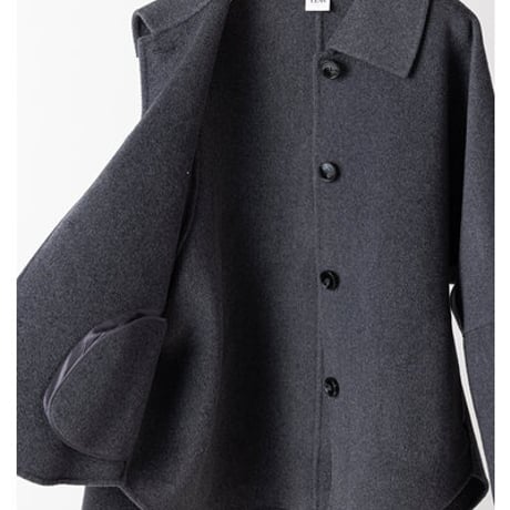 【YENN】[Y263-71103] W FACE COLLARED JK