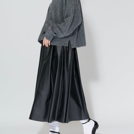 【CHIGNON】[2764-038KK] ﾌｪｲｸﾚｻﾞｰﾀｯｸSK（ﾌﾞﾗｯｸﾜﾝｶﾗｰ）