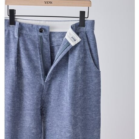 【YENN】[Y254-31136] MOLE TWILL TUCK WIDE  PT