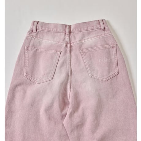 【YENN】[Y252-31064-2] HIGH RISE TUCK WIDE（ピンク）