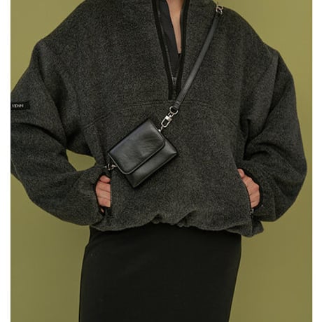 ★追加生産決定商品★【YENN】[Y252-02057-6] CHAIN BELT POUCH（ブラック）