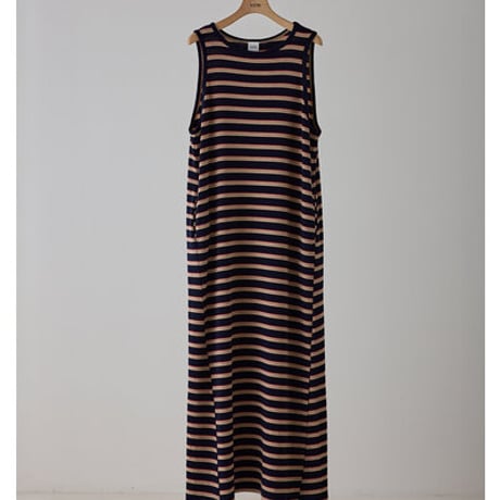 【YENN】[Y262-51049] STRIPE JERSEY DRESS