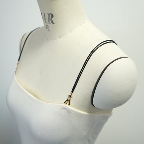 【CHIGNON】[0053-427SH] Wﾗｲﾝｺｰﾄﾞﾌﾞﾗｽﾄﾗｯﾌﾟ