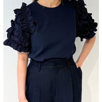 【Mewl】[M262-88090] 袖ｺﾝｼｬｽTOPS
