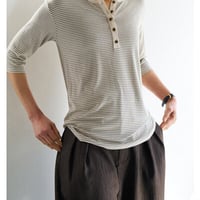 【YENN】[Y263-82083] HENRY 3,4 SLEEVE TEE