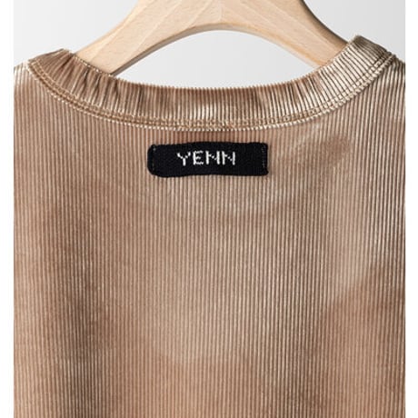 【YENN】[Y263-82088] VELVET SHORT SLV TEE