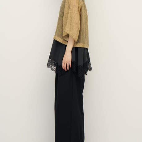 【CHIGNON】[1262-308KK] ｼｱｰﾌﾟﾘﾝﾄﾊｰﾌｽﾘｰﾌﾞSH