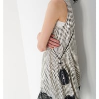 【CHIGNON】[0063-739SH] ﾎﾟｰﾁﾈｯｸﾚｽ&ｷｰﾎﾙﾀﾞｰ（ブラック×シルバー）