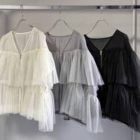 【MARGAUX VINTAG】チュールギャザーブルゾン
