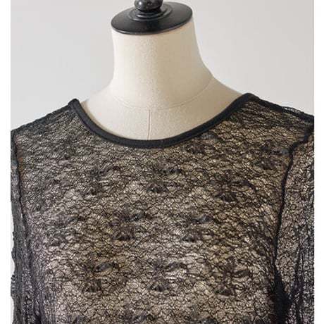 ★追加生産決定商品★【Mewl】[M253-83021-2] ﾚｰｽﾛﾝｸﾞｽﾘｰﾌﾞTOPS