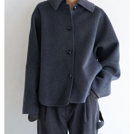 【YENN】[Y263-71103] W FACE COLLARED JK