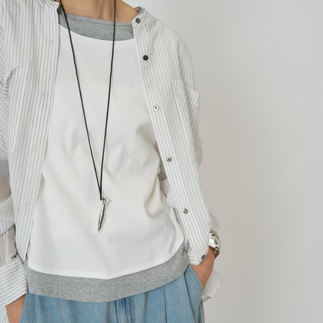 【CHIGNON】[8261-108KK] 配色ﾃﾚｺﾊｰﾌｽﾘｰﾌﾞPO