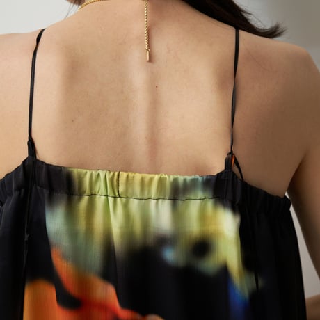 【CHIGNON】[5563-622MK] ﾌｫｸﾞﾌﾗﾜｰﾌﾟﾘﾝﾄOP
