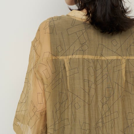 【CHIGNON】[1262-308KK] ｼｱｰﾌﾟﾘﾝﾄﾊｰﾌｽﾘｰﾌﾞSH