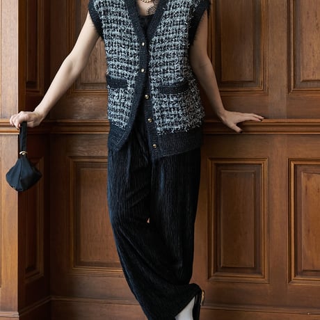 【CHIGNON】[9264-126JR] ﾌｪｻﾞｰﾂｲｰﾄﾞﾆｯﾄVT