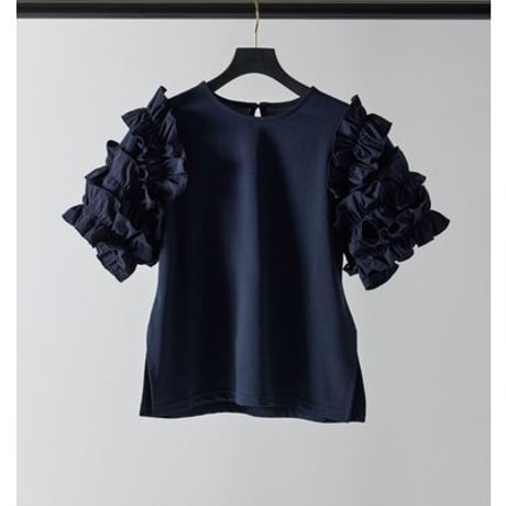 【Mewl】[M262-88090] 袖ｺﾝｼｬｽTOPS
