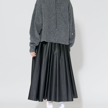 【CHIGNON】[2764-038KK] ﾌｪｲｸﾚｻﾞｰﾀｯｸSK（ﾌﾞﾗｯｸﾜﾝｶﾗｰ）