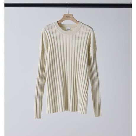 【YENN】[Y261-91014] RIB KNIT LONG TEE