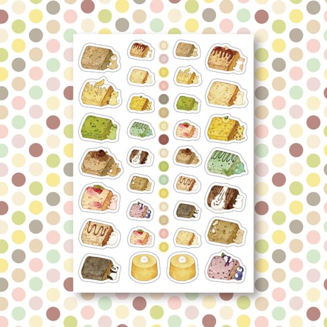 抱っこシフォンケーキ☆シール