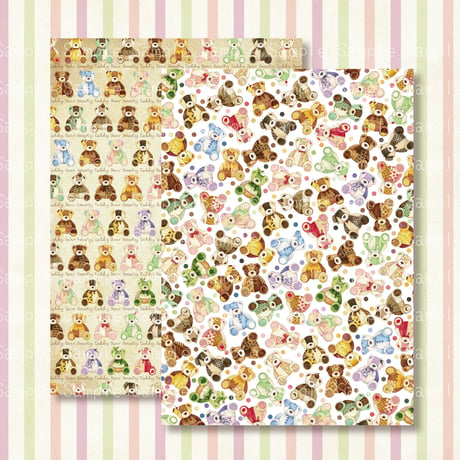 Sweety Teddy Bear☆A4デザインペーパー