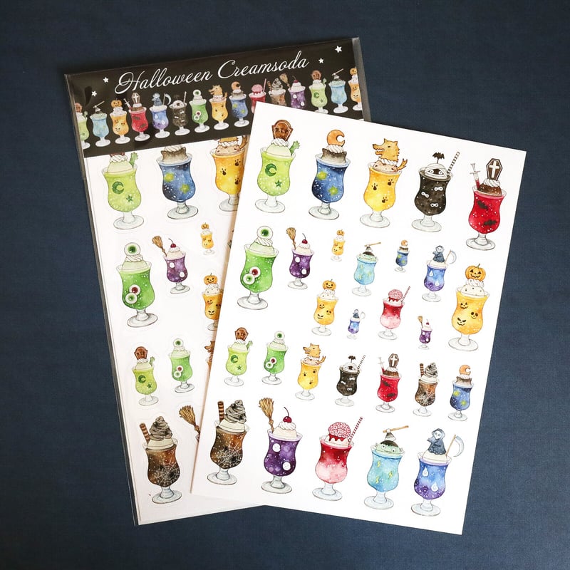 ハロウィンクリームソーダ☆シール | Atelier PONTA