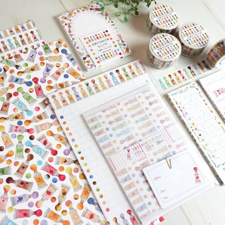 お菓子な絵の具☆A4デザインペーパー