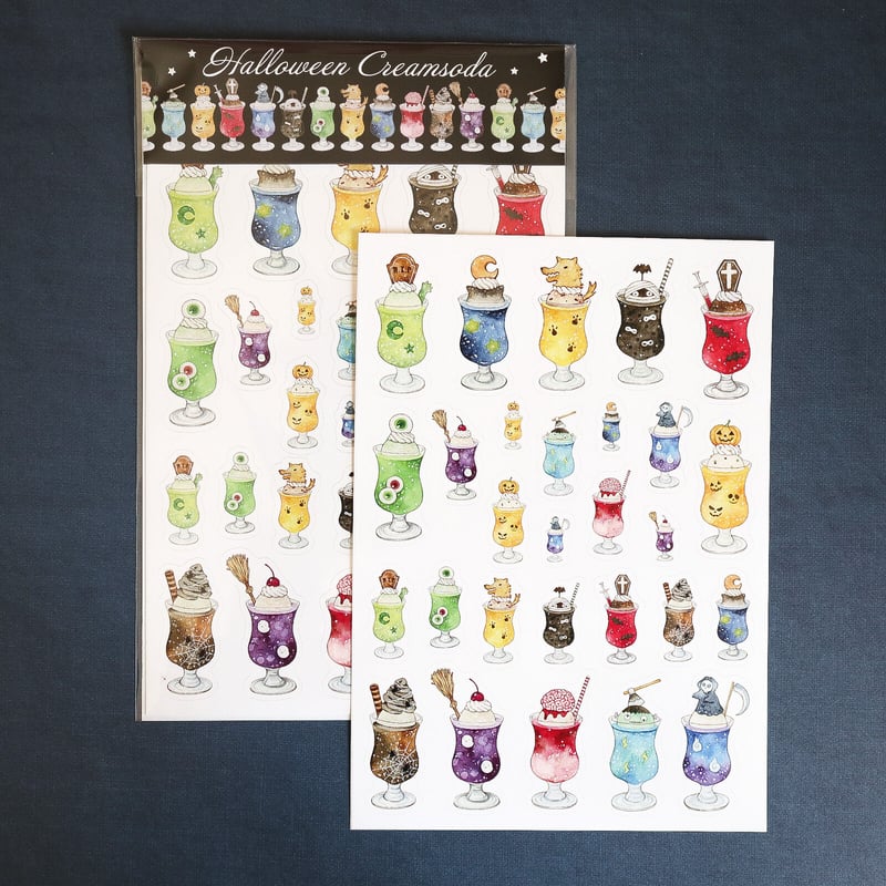 ハロウィンクリームソーダ☆シール | Atelier PONTA