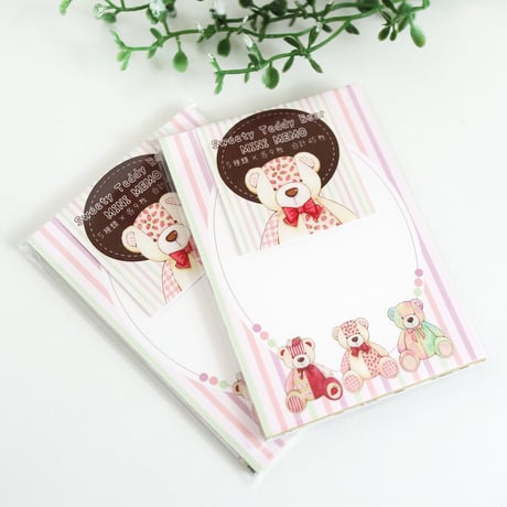 ⁡Sweety Teddy Bear☆ミニメモセット