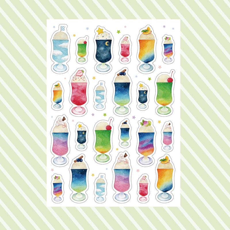 魔法のクリームソーダ☆シール | Atelier PONTA