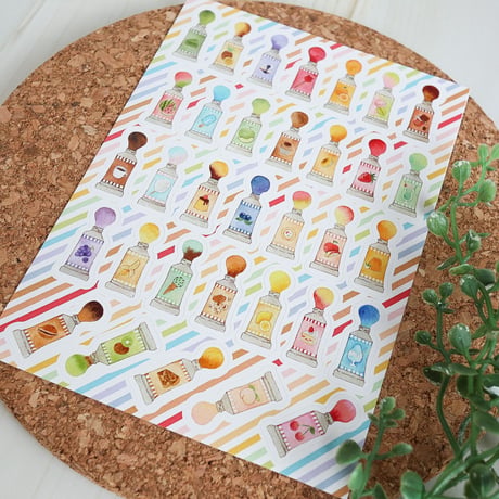 お菓子な絵の具☆シール