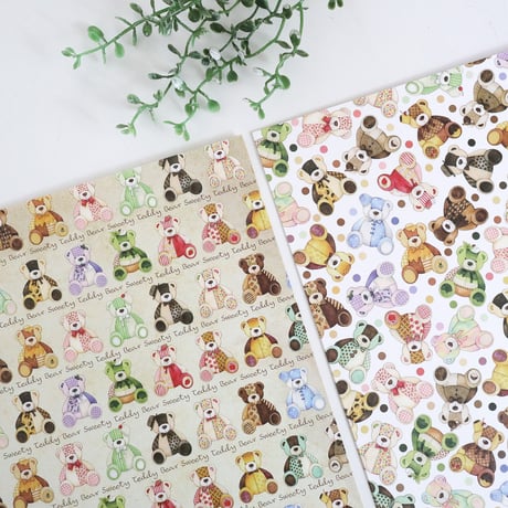 Sweety Teddy Bear☆A4デザインペーパー