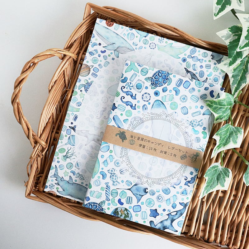 005-091 ホビー・楽器・アート テッセンの七宝焼箱書道セット鯨の水滴