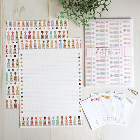 お菓子な絵の具☆レターセット