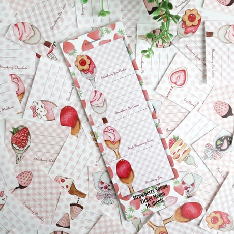 Strawberry Spoon☆チケット風ミニミニメモ