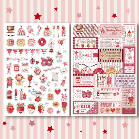 Strawberry Circus☆チケット風シール
