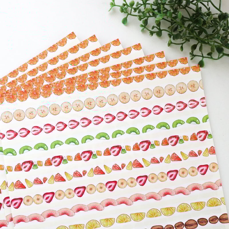 シンプルフルーツサンド☆A4デザインペーパー | Atelier PONTA