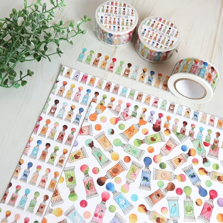お菓子な絵の具☆A4デザインペーパー