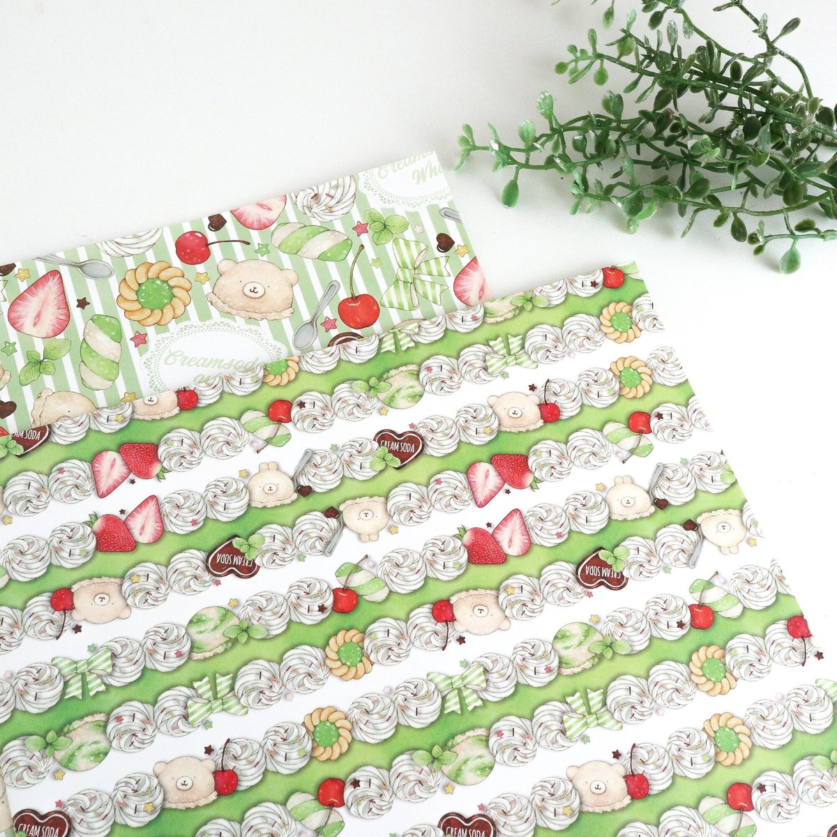 クリームソーダ・プリンのお洋服 オーダーページ レトロ喫茶「プリンアラモードティー」 「クリームソーダティー」新