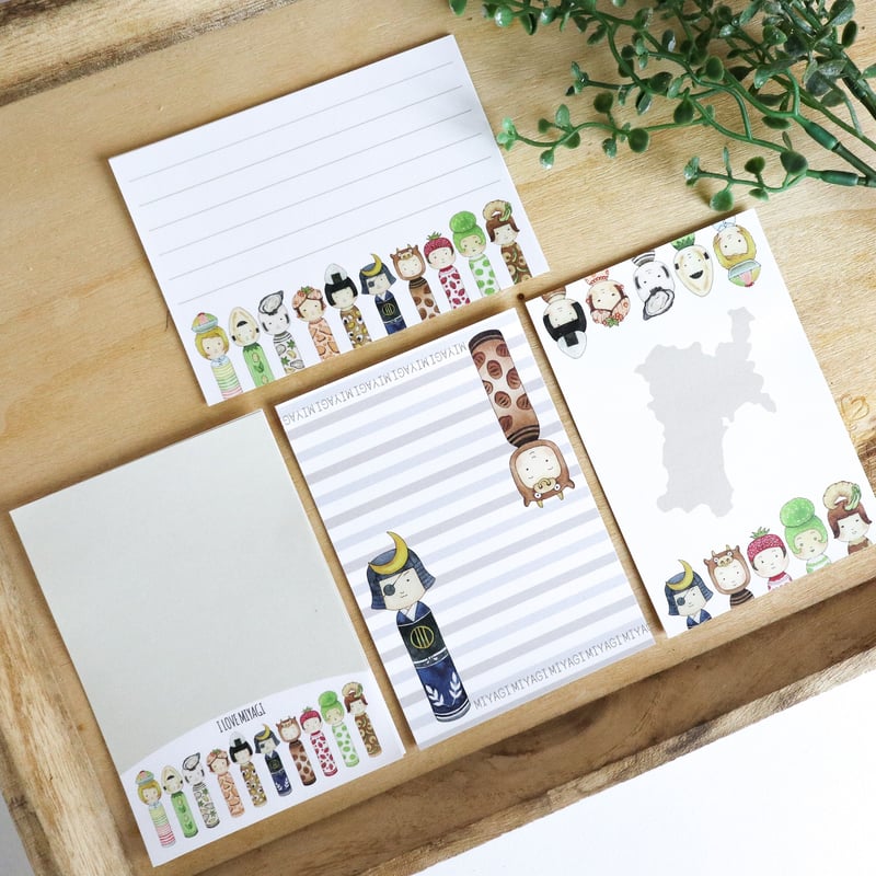 こげぱん メモ まとめ売り こけし☆ミニメモセット | Atelier PONTA