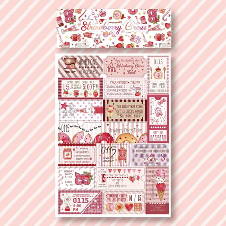 Strawberry Circus☆チケット風シール