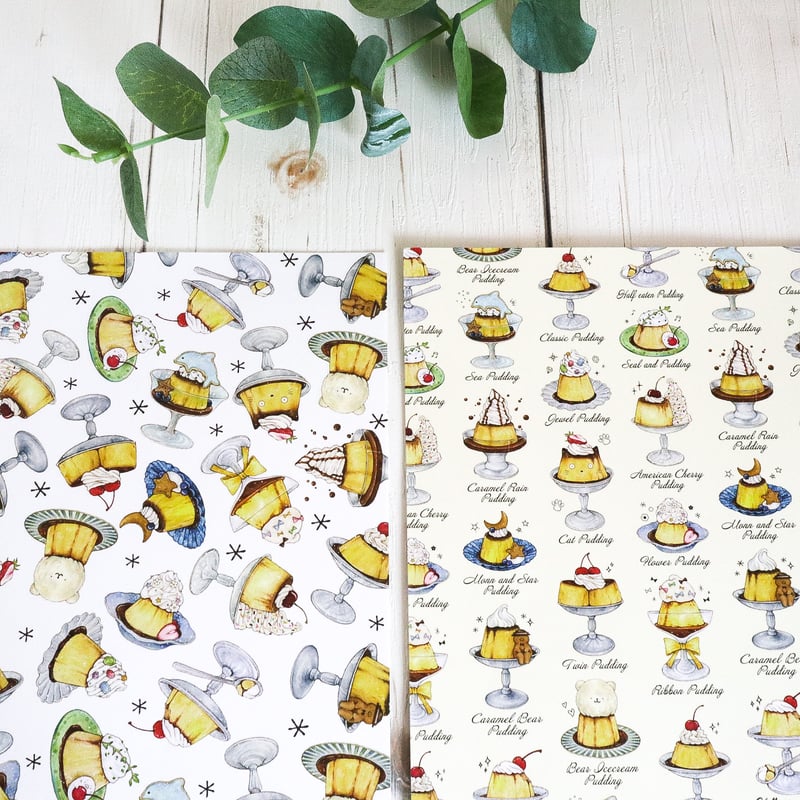 ぷりんページ プリンコレクション☆A4デザインペーパー | Atelier PONTA