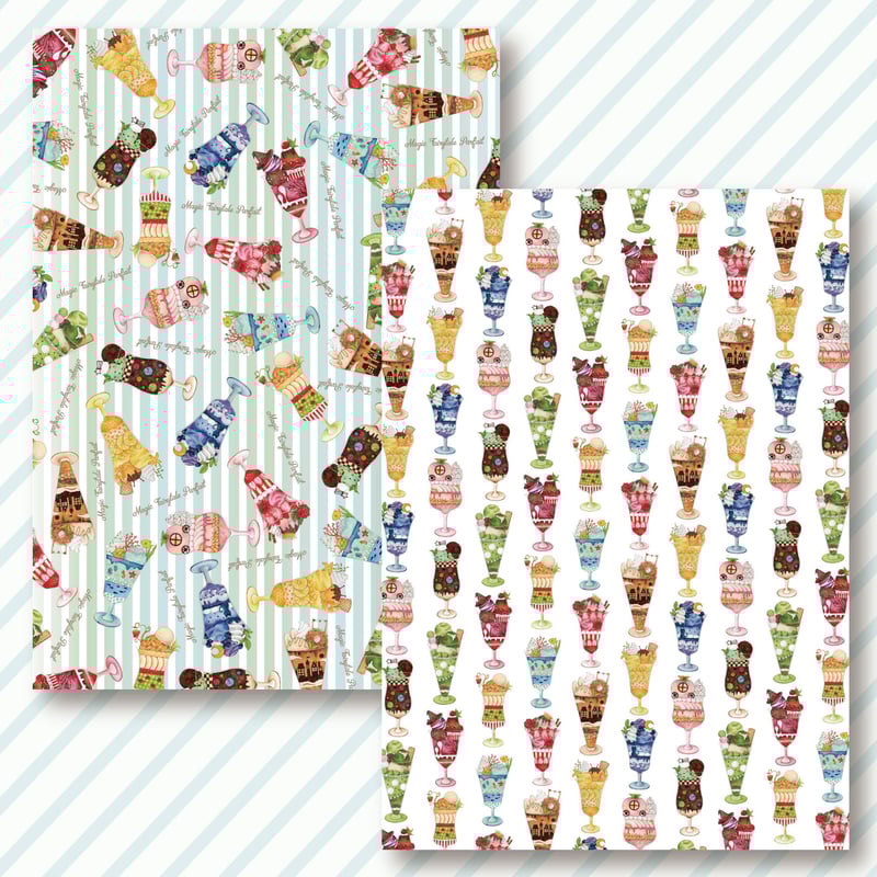 魔法のメルヘンパフ☆A4デザインペーパー | Atelier PONTA