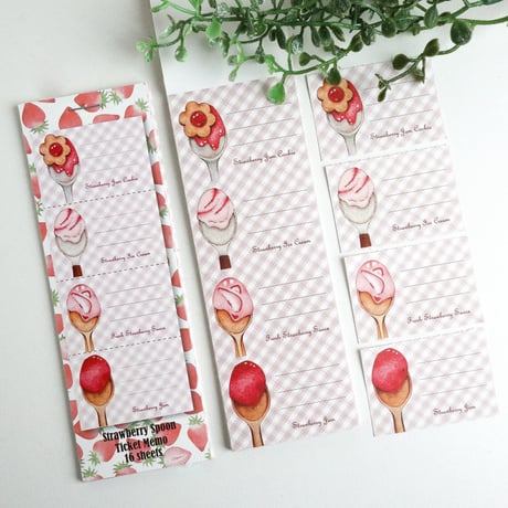 Strawberry Spoon☆チケット風ミニミニメモ