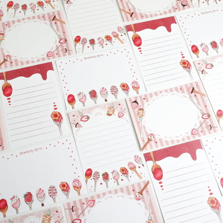 Strawberry Spoon☆ミニメモセット