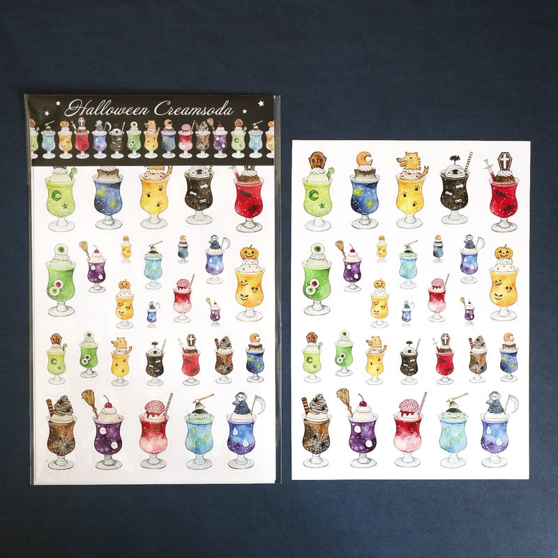 ハロウィンクリームソーダ☆シール | Atelier PONTA