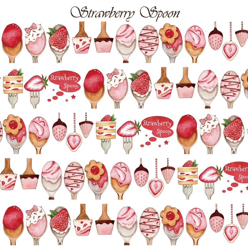 Strawberry Spoon☆マスキングテープ | Atelier PONTA